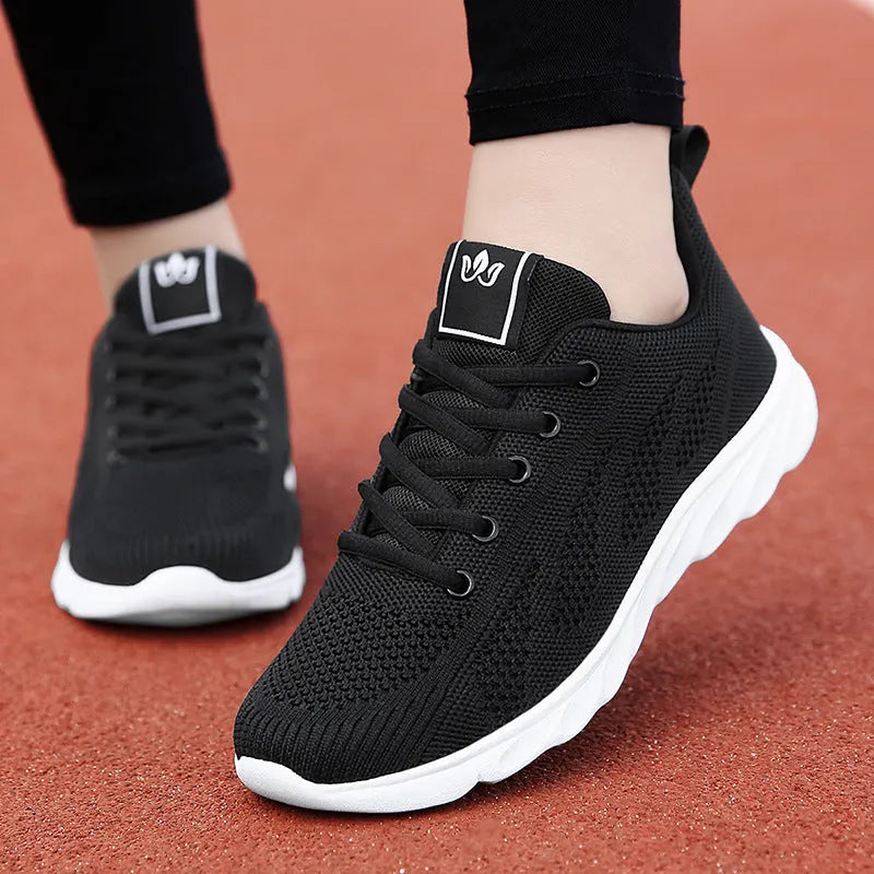 Women's high top casual shoes in white with artificial PU upper and flat board sole design