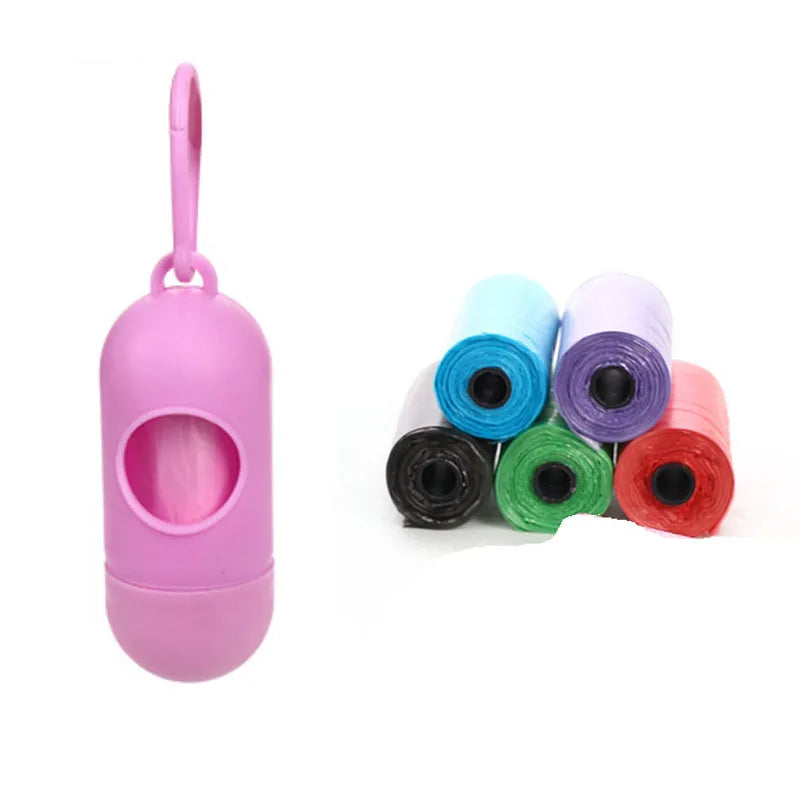 Coloured dog poop bags for waste cleanup showing 22.5 x 30 cm dimensions