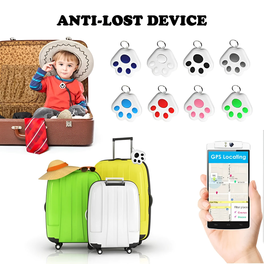 Dog paw shaped Bluetooth anti-lost device for tracking items and taking remote selfies in eight colour options