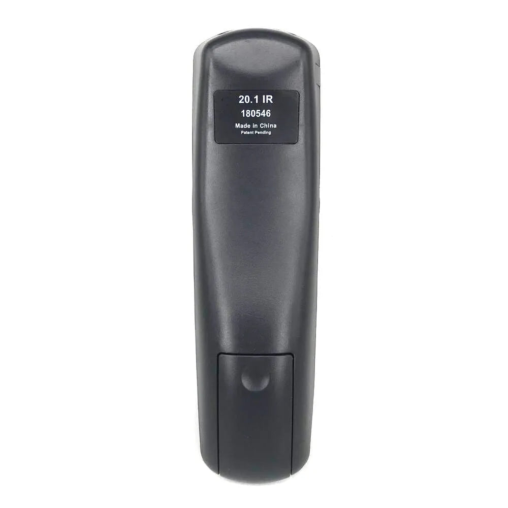 Black universal remote control for DISH Network satellite receivers and SAT VIP TV DVD models.