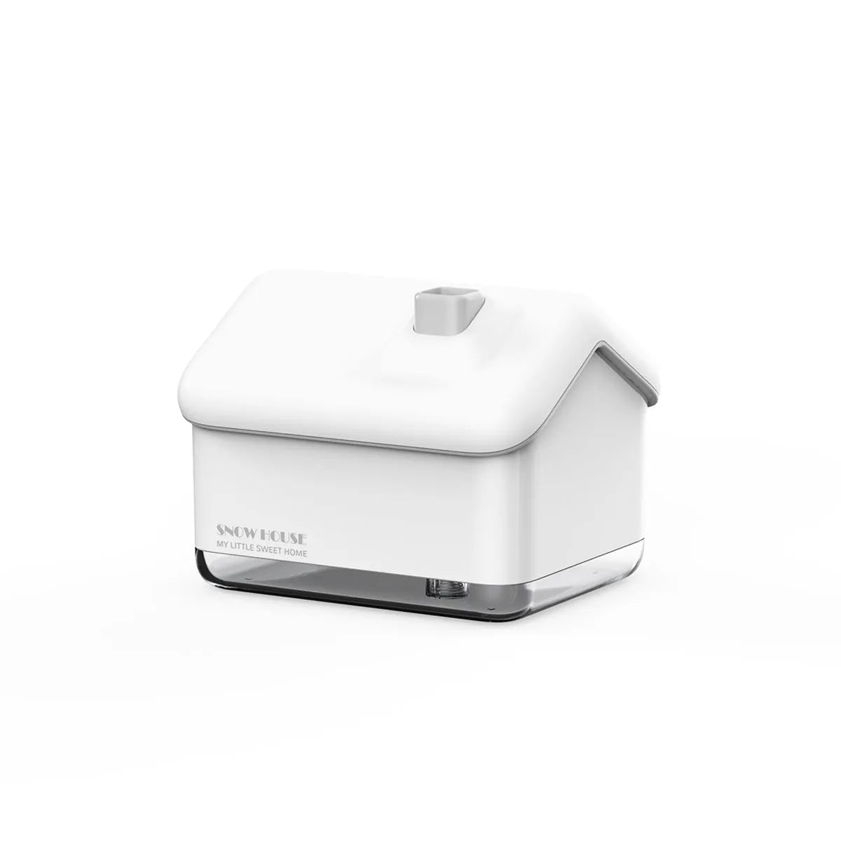 White igloo-shaped ultrasonic humidifier and essential oil diffuser with LED light and USB cable
