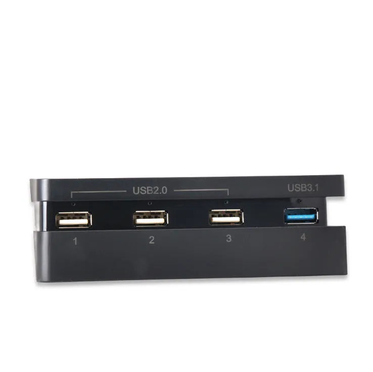 Black PS4 Slim Hub USB extender accessory for PlayStation 4 console connectivity expansion