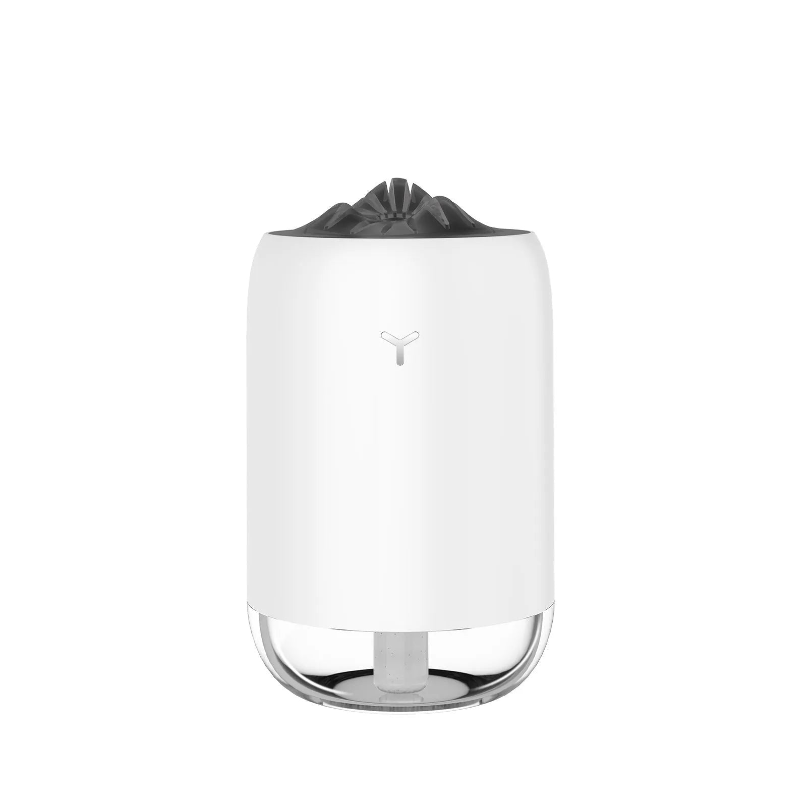Magic Flame columnar humidifier in white, blue or pink colours with USB cable