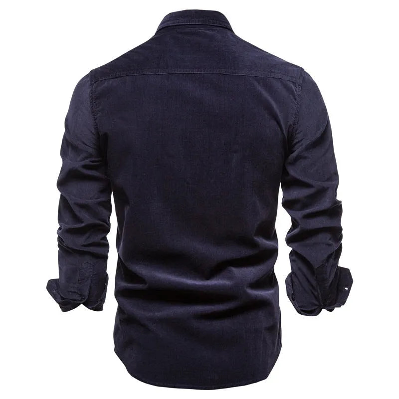 Men's long sleeve linen shirt in multiple colours with standard and Asian sizing options