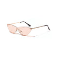 Brown tint vintage sunglasses with metal frame and UV400 protection lenses