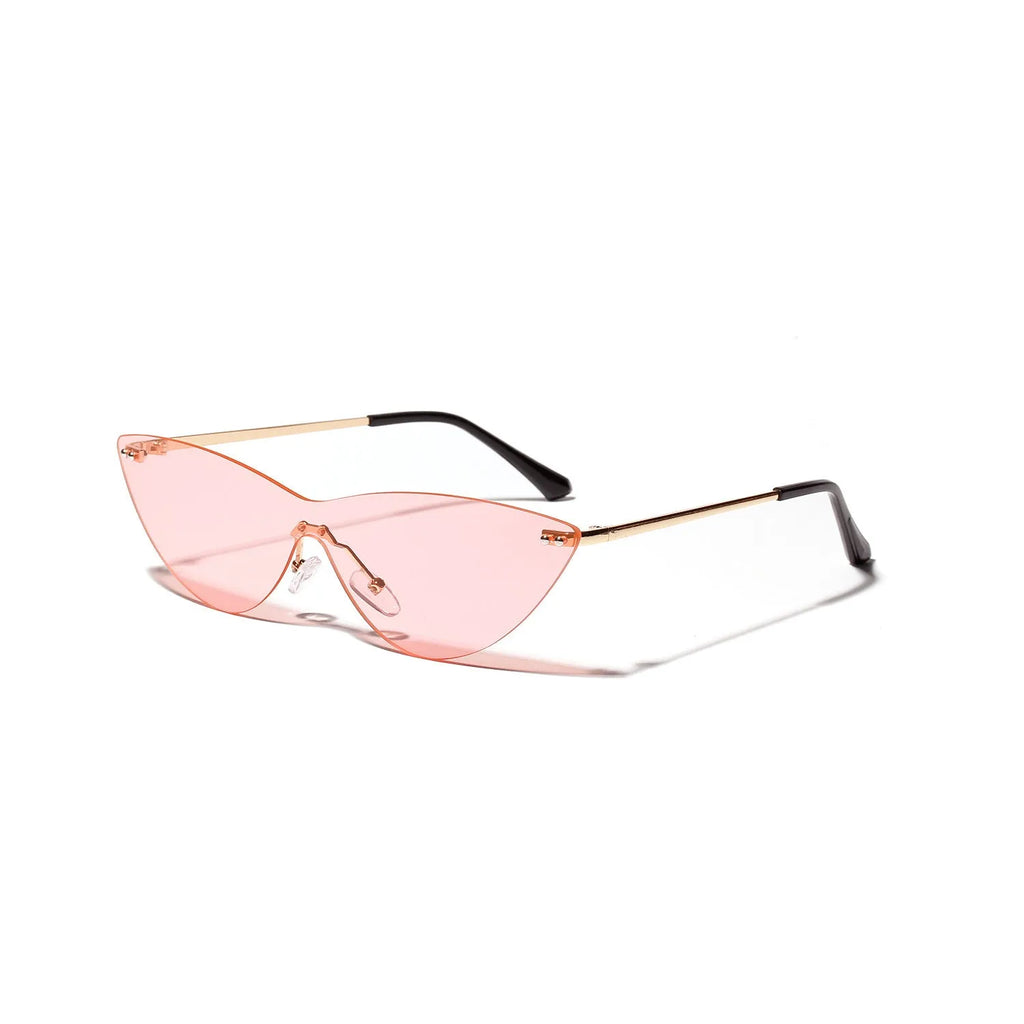 Brown tint vintage sunglasses with metal frame and UV400 protection lenses