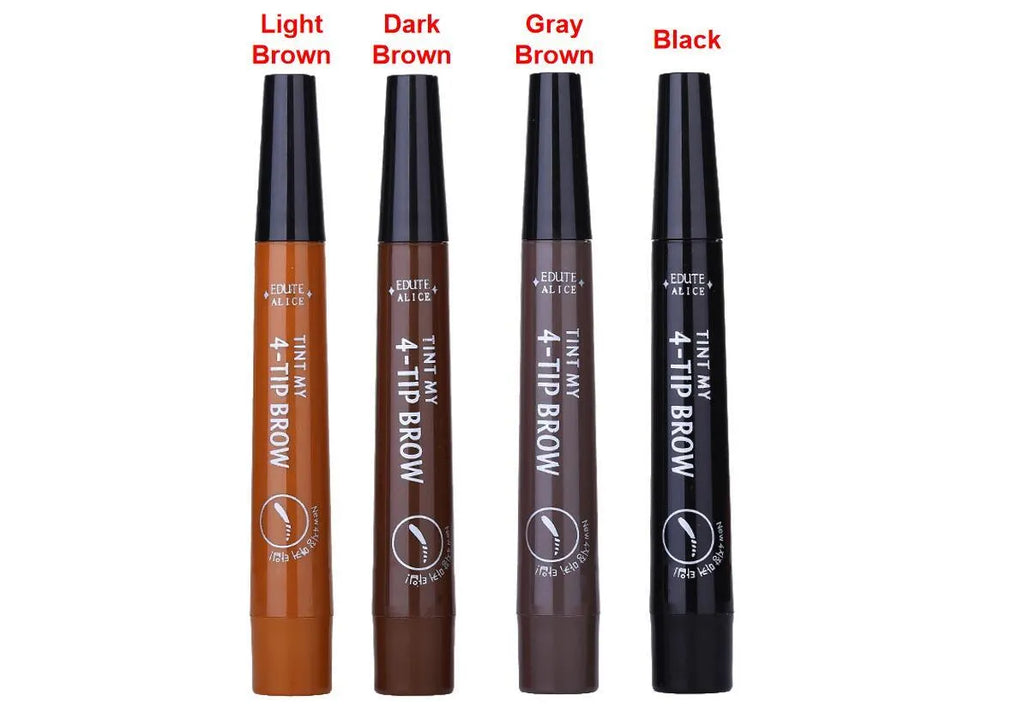 Four wild liquid eyebrow pencil in multi-colour options waterproof sweat proof for natural eyebrows