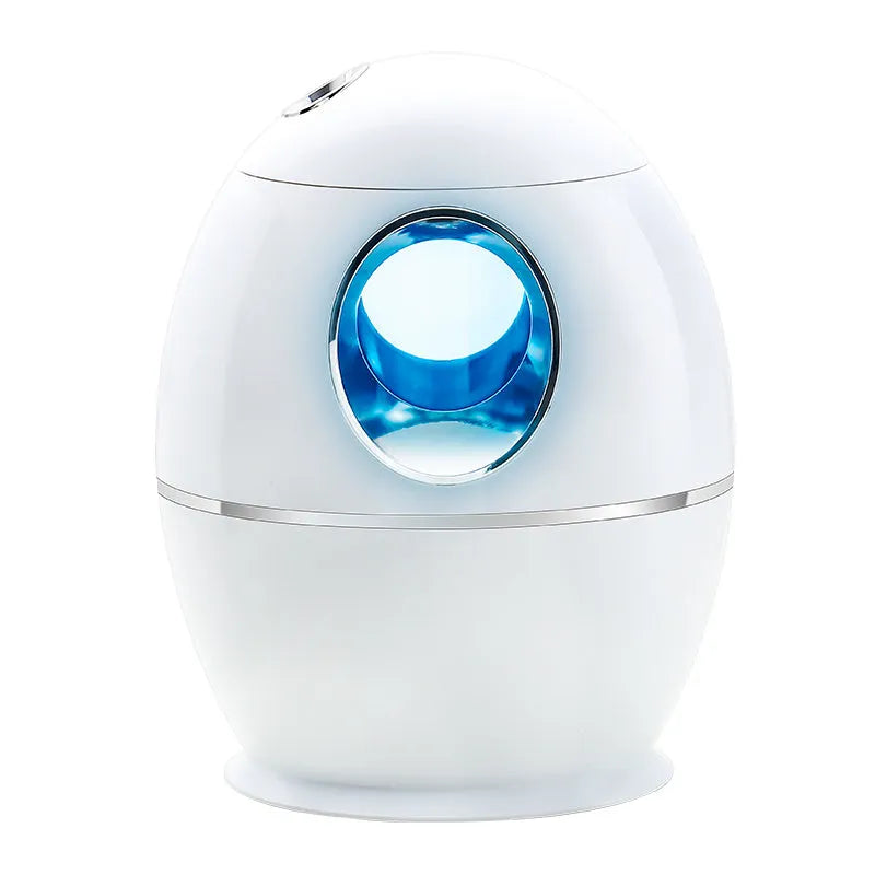 White round USB aromatherapy humidifier with quiet 36dB operation and 800ml water tank