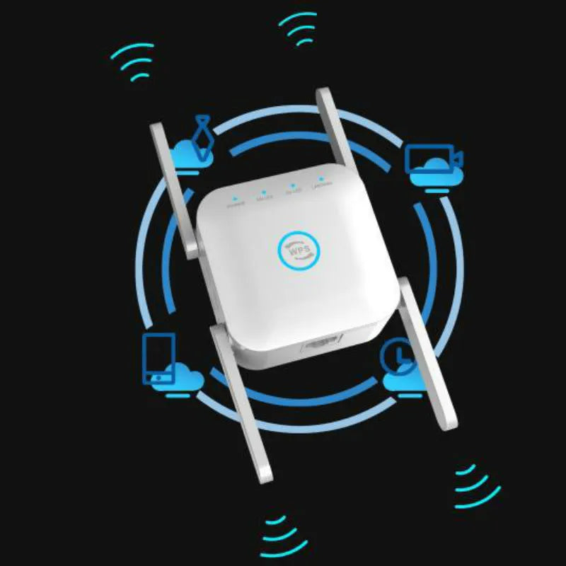 PIXLINK AC24 dual frequency wireless WiFi extender router in black or white