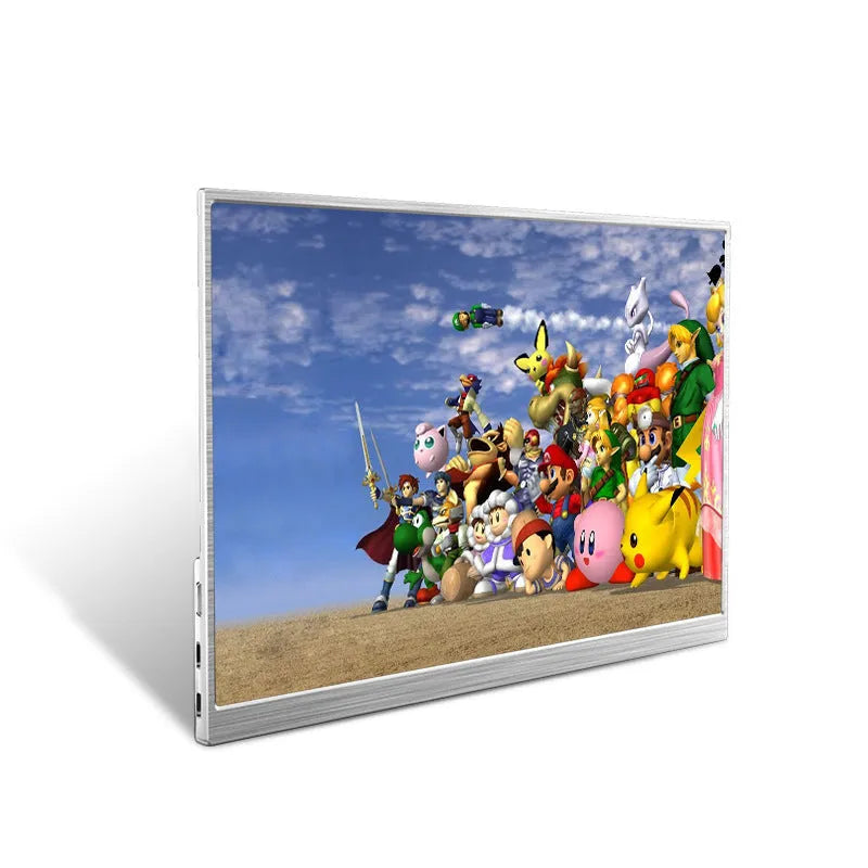Zeuslap 15-inch ultra-thin portable monitor with HDMI cable on a desk.