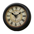 European retro style desk alarm clock with round dial and silent sweep movement