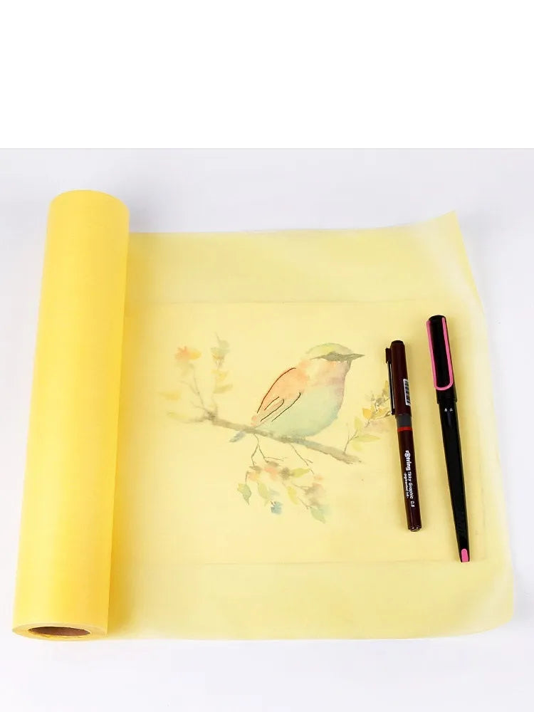Aikale sketch paper roll in white or yellow, shown with dimensions 30.5cm or 46cm width.