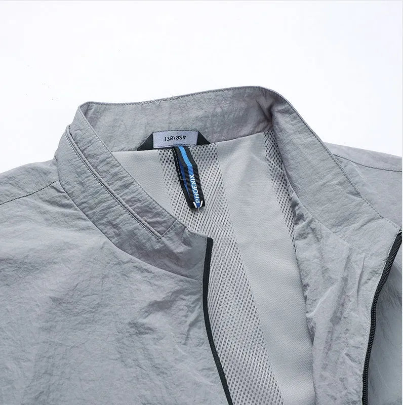 Kentino men's long sleeve summer top in blue colour with thin polyester fabric