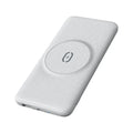 Mint green MagSafe-compatible magnetic wireless power bank with back clip showing dimensions
