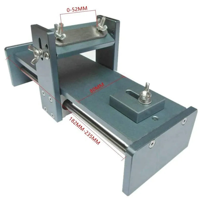 Fixed angle sharpening tool made from aluminium alloy and stainless steel for woodworking chisels and planers