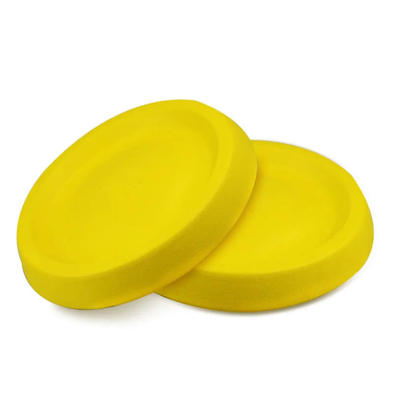 Yellow EVA plastic pet throwing toy for dogs weighing 70g