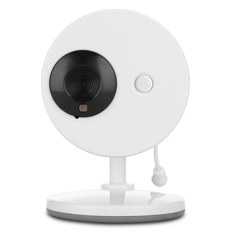 White wireless baby monitor with 3.5 inch screen and night vision camera for nursery monitoring