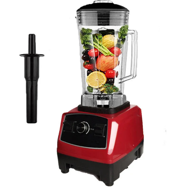 Black or red high-speed 2200W blender with 2-litre jug and control panel showing three speed settings