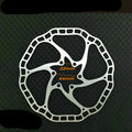 White 160mm stainless steel brake disc rotor with brake pad for mountain and road bikes