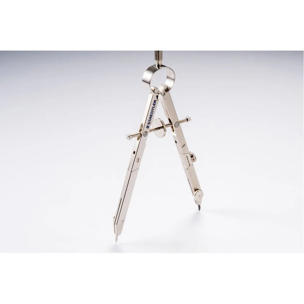 Staedtler 551 01 steel telescopic drawing compass for technical drafting.