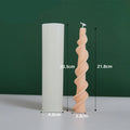 Handmade silicone mould for making spiral lace decorative pillar candles.