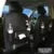 PU leather car seat back storage organiser bag with multiple pockets and built-in trash can function