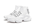Men's black and white casual sports shoes with mesh lining available in sizes 39-47