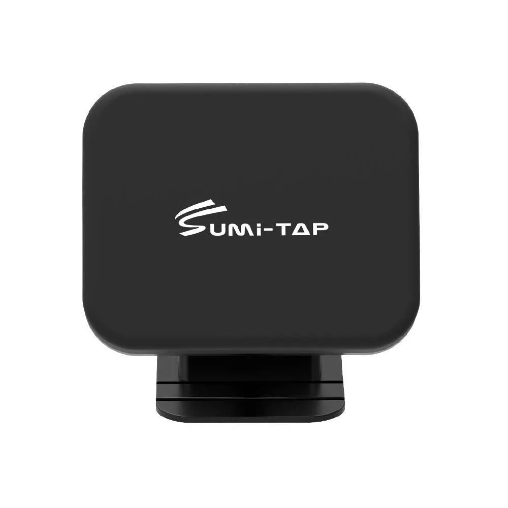 Magnetic car phone holder with nylon and silicone surface in black