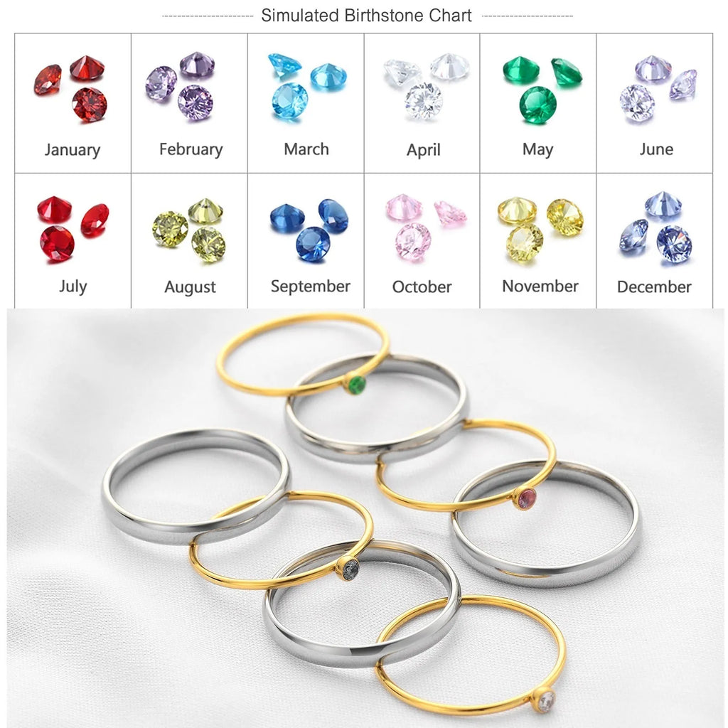 December birthstone titanium steel ring with engraved geometrical design showing superimposed colour combination