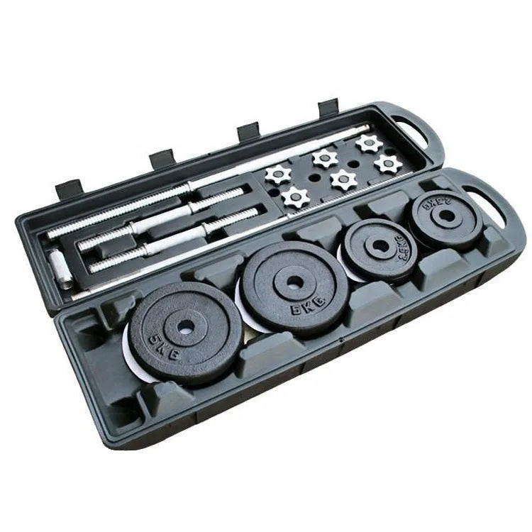 Paint coated iron dumbbell set with 20cm diameter for home fitness training