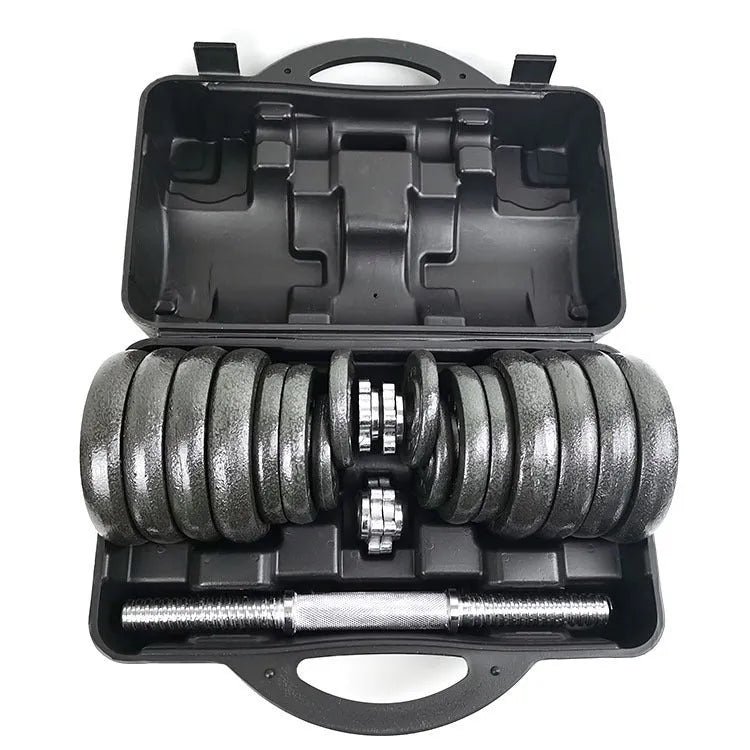 Paint coated iron dumbbell set with 20cm diameter for home fitness training