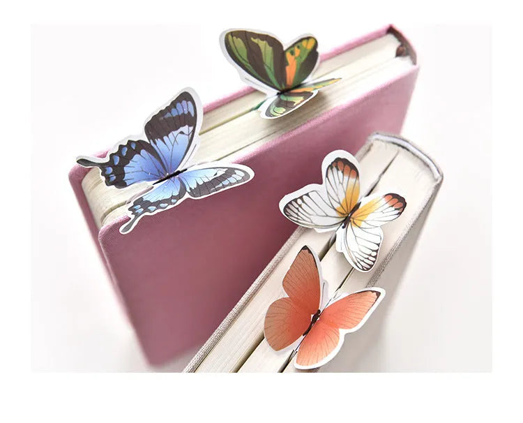 Butterfly-shaped paper bookmark with 13.5cm by 5.5cm dimensions for stationery and gifting