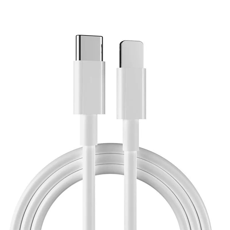 White 20W USB-C fast charger with 1 metre cable for Apple iPhone and iPad devices
