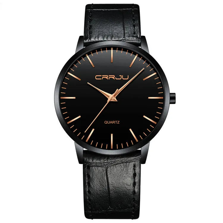 Casual quartz watch with alloy case showing multiple strap options including mesh black, gold, leather, and steel variations