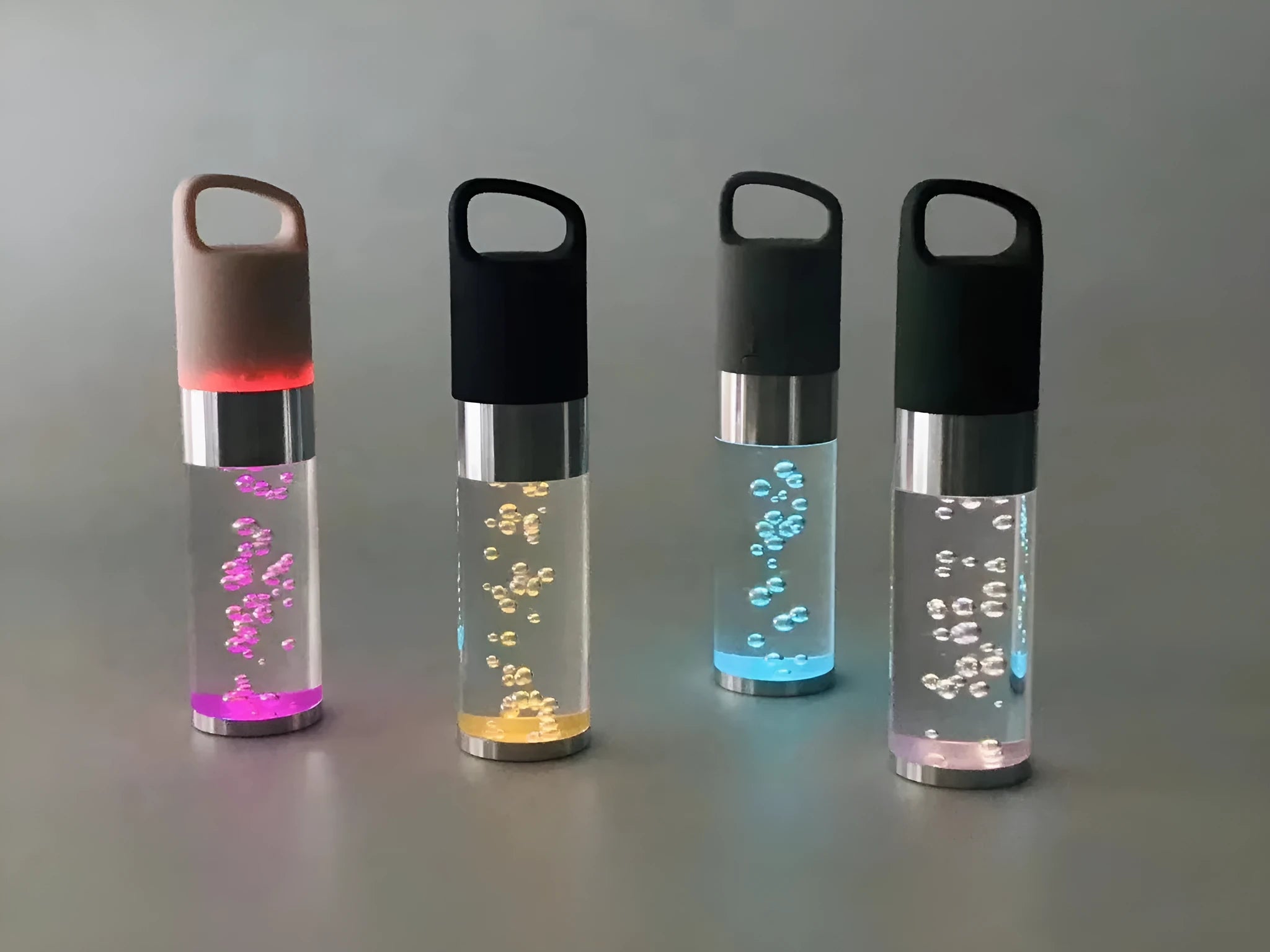Portable Bluetooth speaker with colourful crystal lighting in compact design