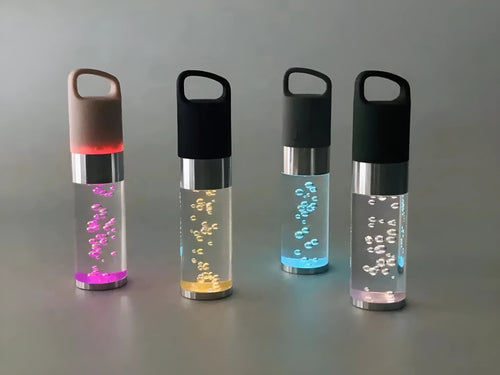 Portable Bluetooth speaker with colourful crystal lighting in compact design