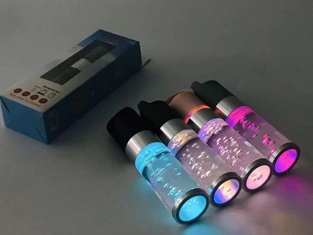Portable Bluetooth speaker with colourful crystal lighting in compact design