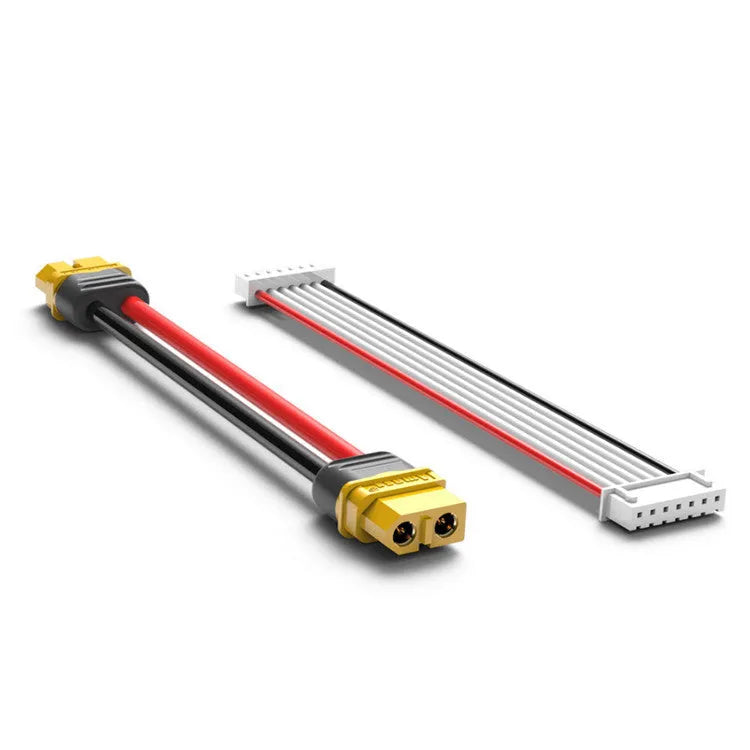 Grey anodised aluminium parallel charging board for Astor RC vehicle batteries with colour-coded ports