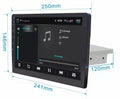 Black Android car navigator with rotating LCD screen for GM vehicles in three size options
