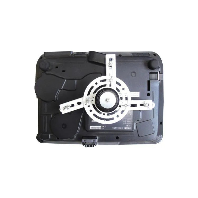 Electric ceiling lifting hanger for projectors with ultra-thin chassis and wireless remote.