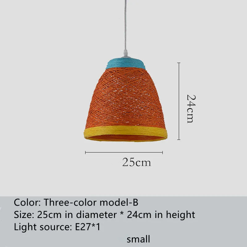 Rattan woven ball pendant lamp with adjustable suspension in natural woven texture
