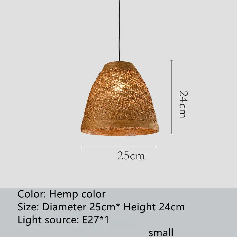 Rattan woven ball pendant lamp with adjustable suspension in natural woven texture