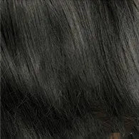 Medium length curly lace front wig with pre-plucked transparent lace frontal in natural black colour