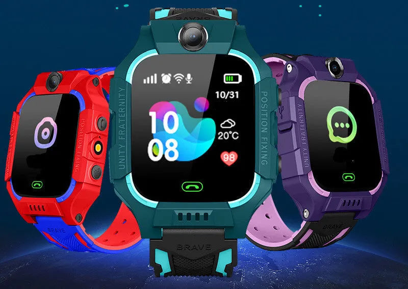 Z6 Q19 children's smart watch with GPS positioning and 1.44-inch touch screen in green colour
