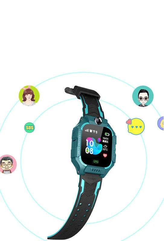 Z6 Q19 children's smart watch with GPS positioning and 1.44-inch touch screen in green colour
