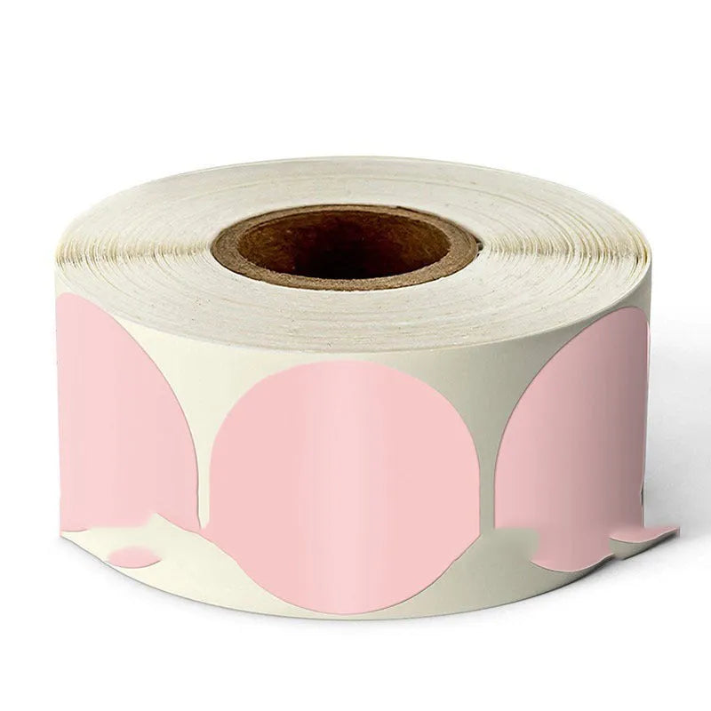Round colour marker sticker roll in nine colours with 500 sheets per roll for marking and organising