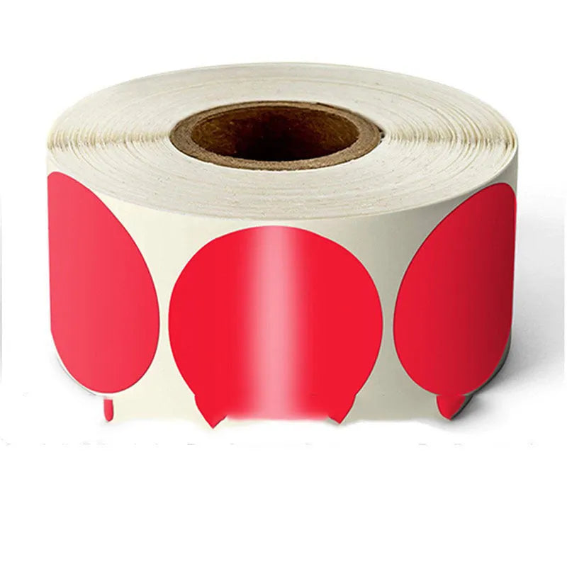 Round colour marker sticker roll in nine colours with 500 sheets per roll for marking and organising