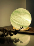 Nordic style bedside table lamp with heart-shaped glass shade in choice of seven colours