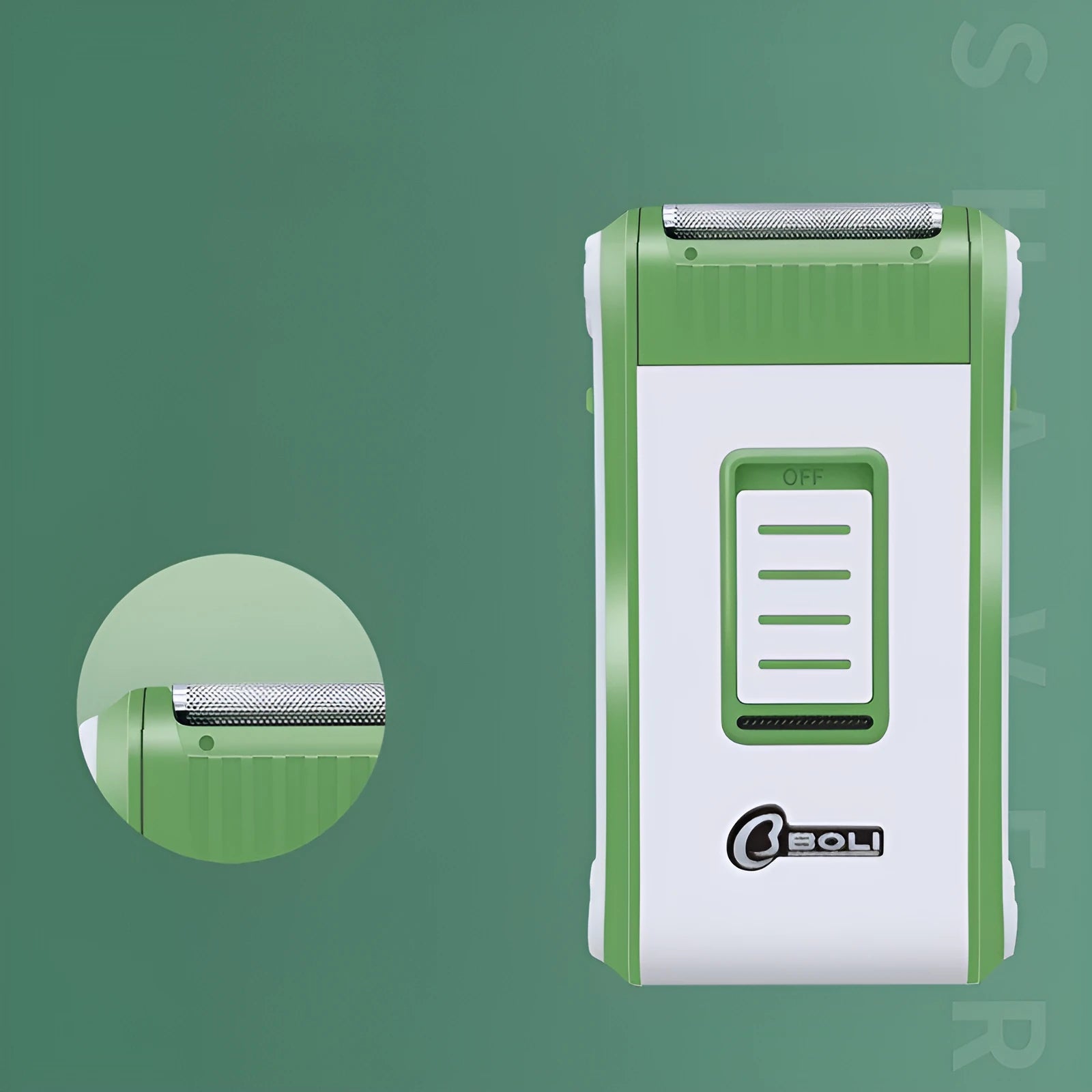 Reciprocating double-layer net electric shaver in photo colour with ABS plastic construction