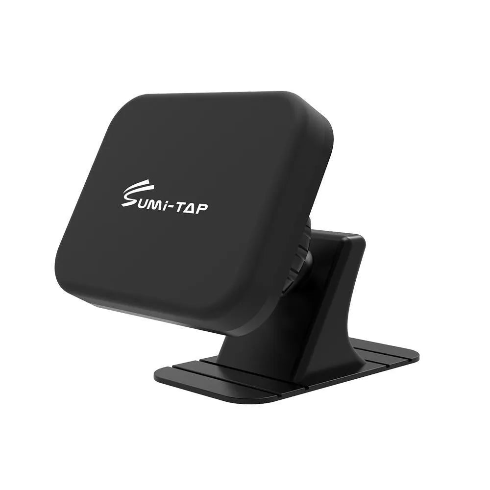 Magnetic car phone holder with nylon and silicone surface in black